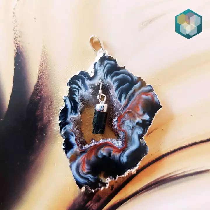 Toermalijn Geode hanger
