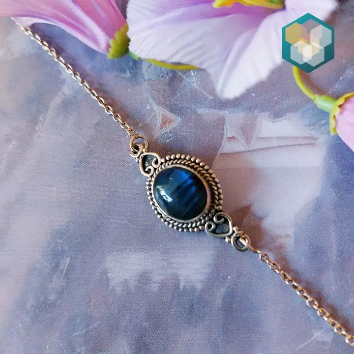 Labradoriet armband zilver