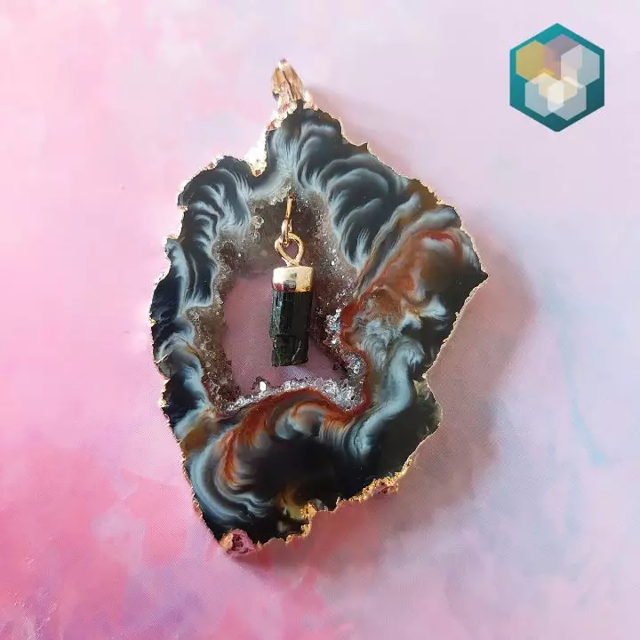 Toermalijn Geode hanger