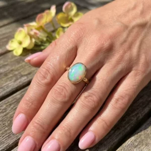 Opaal ring zilver