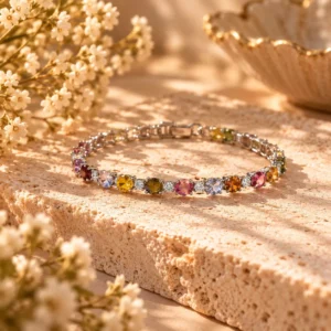 Multicolour Toermalijn armband